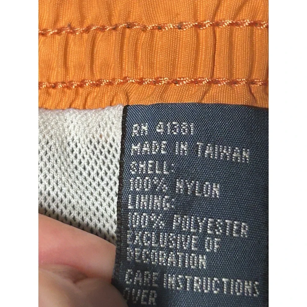 Polo Ralph Lauren Men's Olive Traveler Swim Trunks Orange Pony Logo Mesh Lined